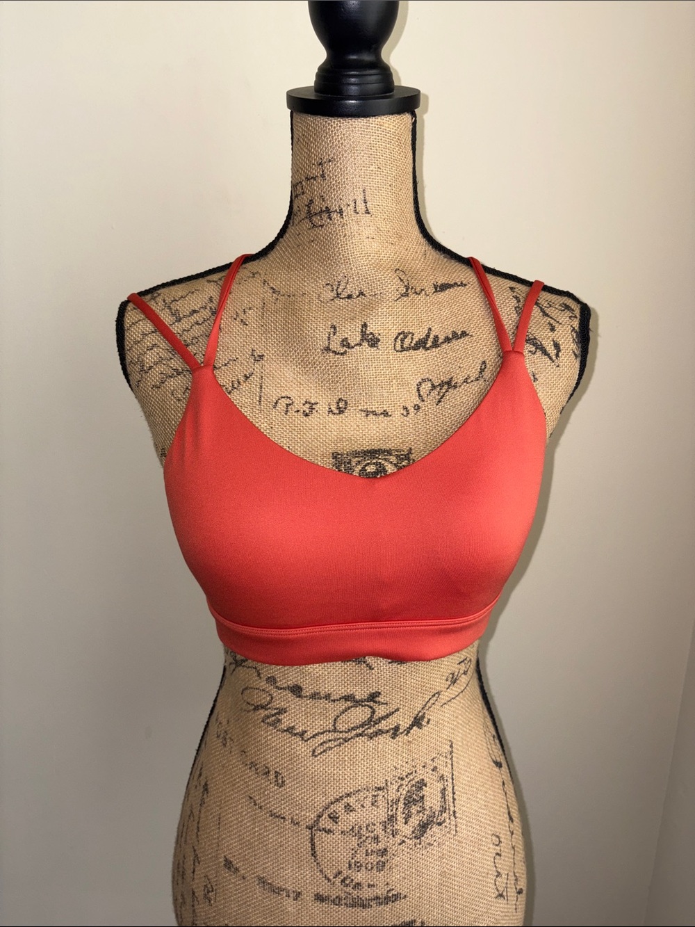 Women's Seamless V-Neck Low Impact Sports Bra - Coral